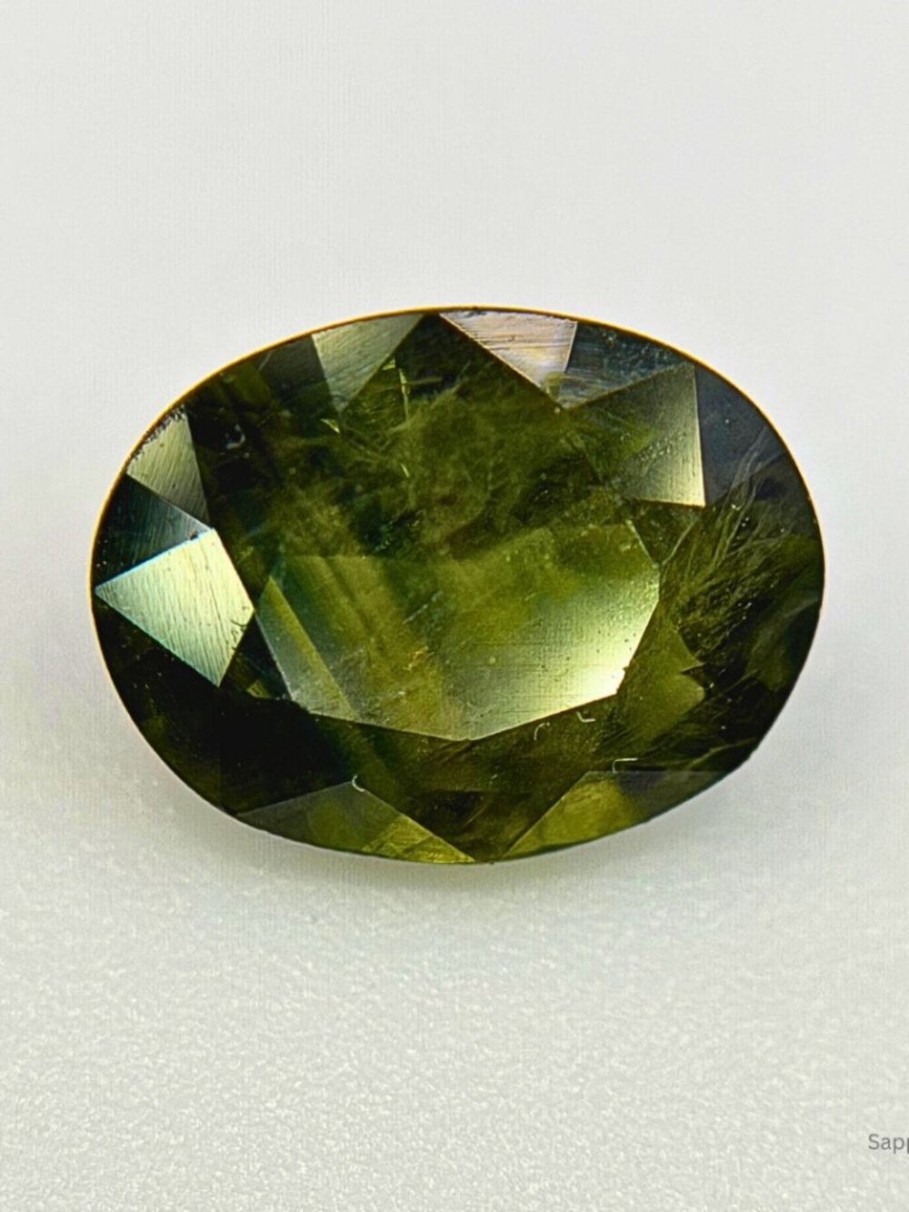 Natural Green Sapphire 2.1ct Oval Loose Gemstone Jewelry Making Supply